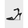 Leather slingbacks with heels