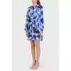 Silk dress with floral appliqué