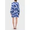 Silk dress with floral appliqué