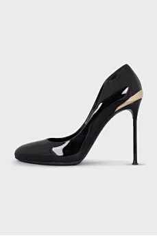 Patent leather stiletto heels