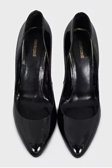 Patent leather stiletto heels