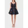 Dress with a flared skirt with butterflies