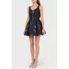 Dress with a flared skirt with butterflies