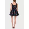 Dress with a flared skirt with butterflies