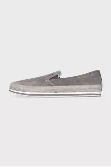 Men's Grey Suede Espadrilles