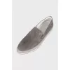 Men's Grey Suede Espadrilles