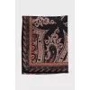 Cashmere and silk print scarf