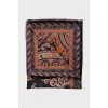 Cashmere and silk print scarf