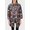 Loose light coat in embroidered butterflies
