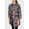 Loose light coat in embroidered butterflies