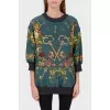Silk sweater with shortened sleeve