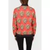 Red bomber with zipper pockets
