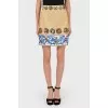 Beige skirt from textured cotton