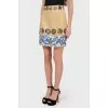 Beige skirt from textured cotton