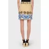 Beige skirt from textured cotton