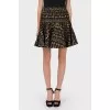 A skirt flared from the hip