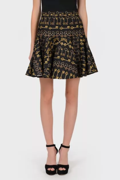 A skirt flared from the hip