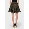 A skirt flared from the hip