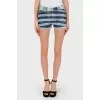 Denim shorts with rhinestones