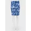 Straight skirt with elastic