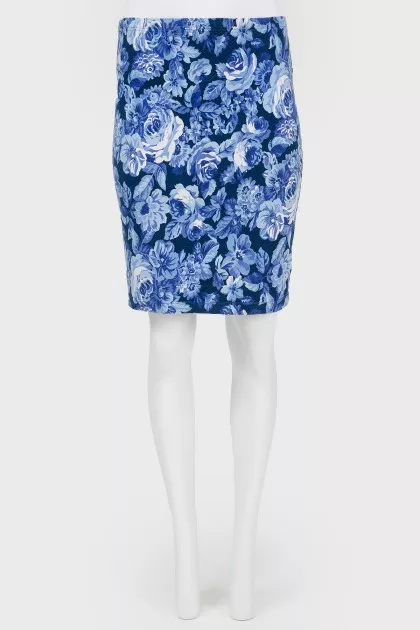 Straight skirt with elastic