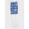 Straight skirt with elastic