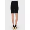 Black skirt with back zip