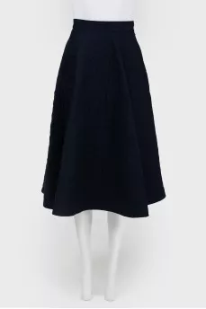 Navy quilted skirt ChangeClear