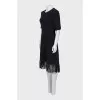Cashmere dress decorated with fringe