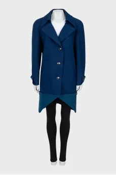 Wool coat with silk lining
