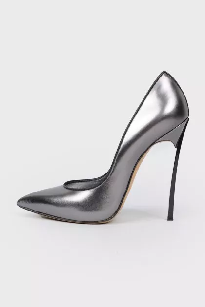 Dark metallic stilettos
