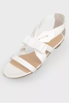 Zipped closed heel leather sandals