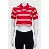 Cropped striped t-shirt