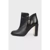 Leather boots with lightning
