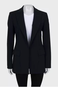 Fitted jacket without fastening