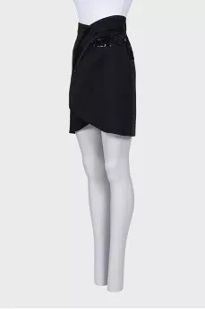 Black sequin skirt with tag