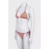 Two-piece swimsuit with ties
