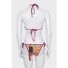Two-piece swimsuit with ties