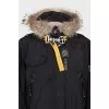 Black parka with removable fur