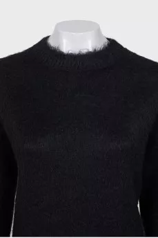 Oversized sweater with long pile
