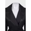 Cardigan with button and belt