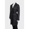 Cardigan with button and belt