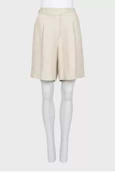 Linen shorts beige