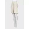 Linen shorts beige