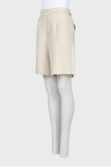 Linen shorts beige