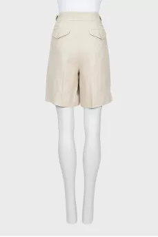Linen shorts beige