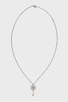 Silver pendant with key