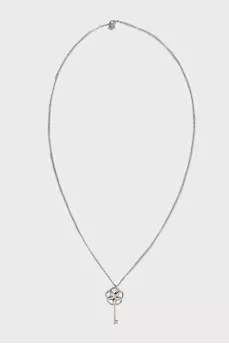 Silver pendant with key