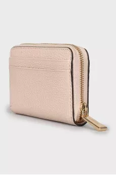 Wallet with gold logo