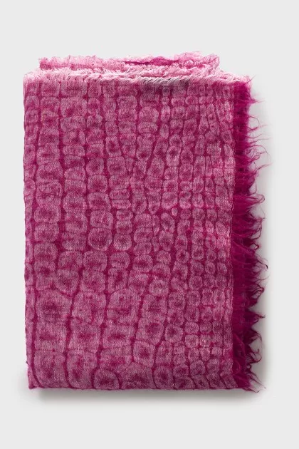 Purple cashmere and silk scarf